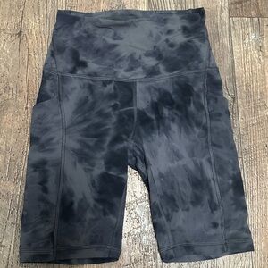 Lululemon Athletica Dark Tie-Dye Bike Shorts